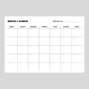 monthly glimpse product image