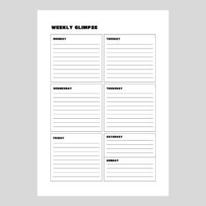 weekly glimpse product image